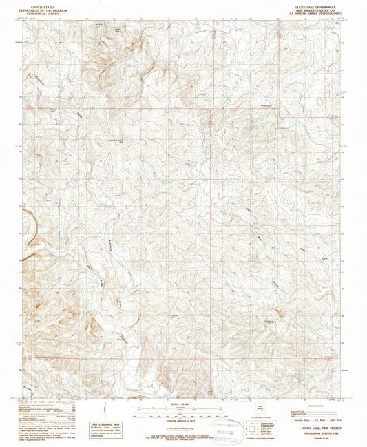 1988 Lucky Lake, NM - New Mexico - USGS Topographic Map
