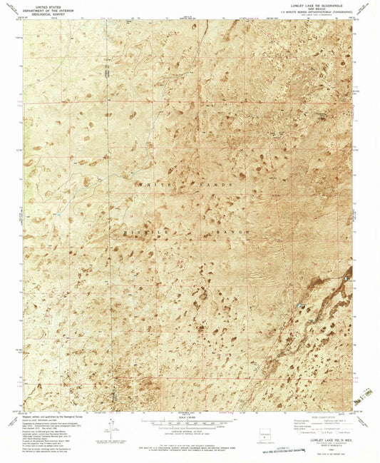 1982 Lumley Lake, NM - New Mexico - USGS Topographic Map