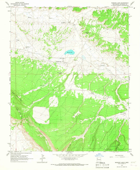1963 Mariano Lake, NM - New Mexico - USGS Topographic Map