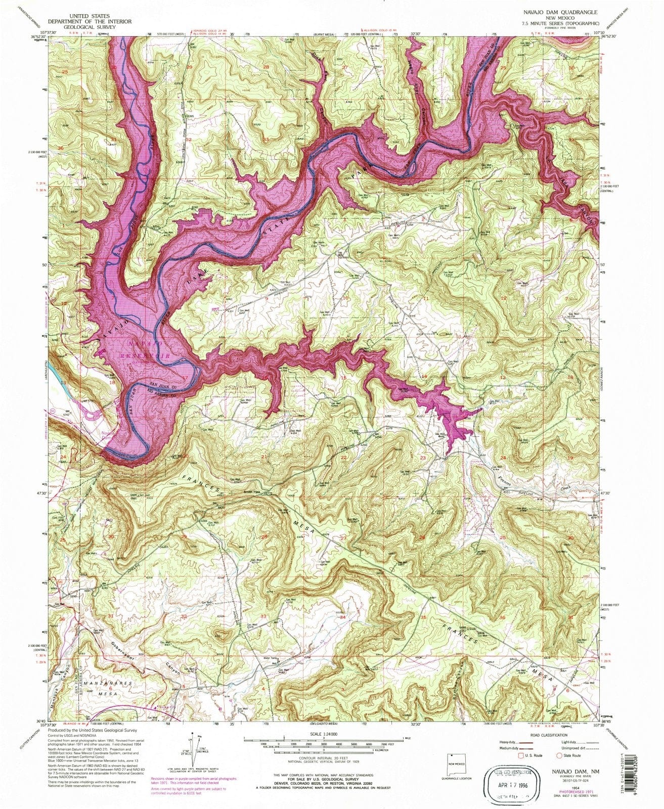 1954 Navajoam, NM - New Mexico - USGS Topographic Map