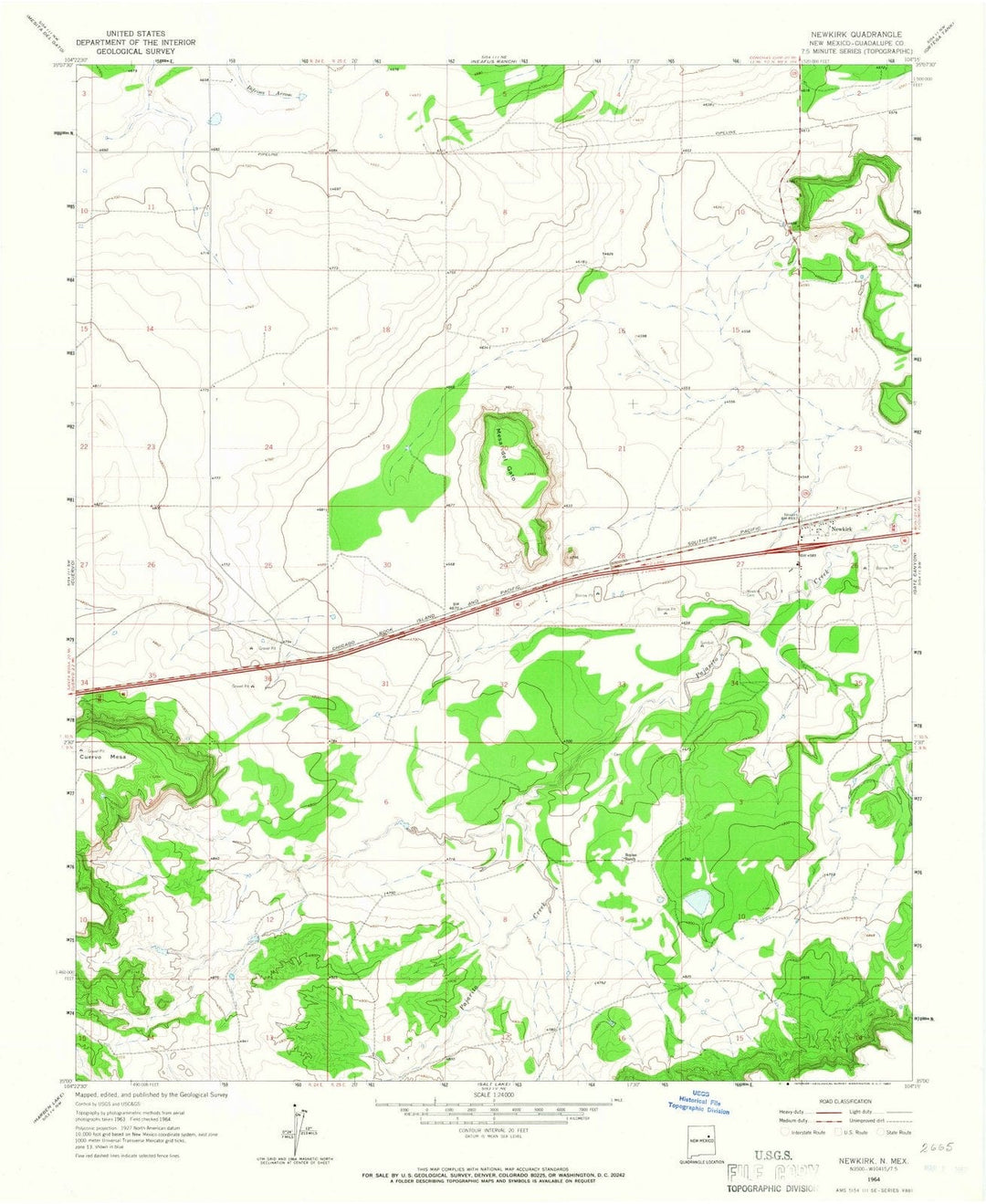 1964 Newkirk, NM - New Mexico - USGS Topographic Map