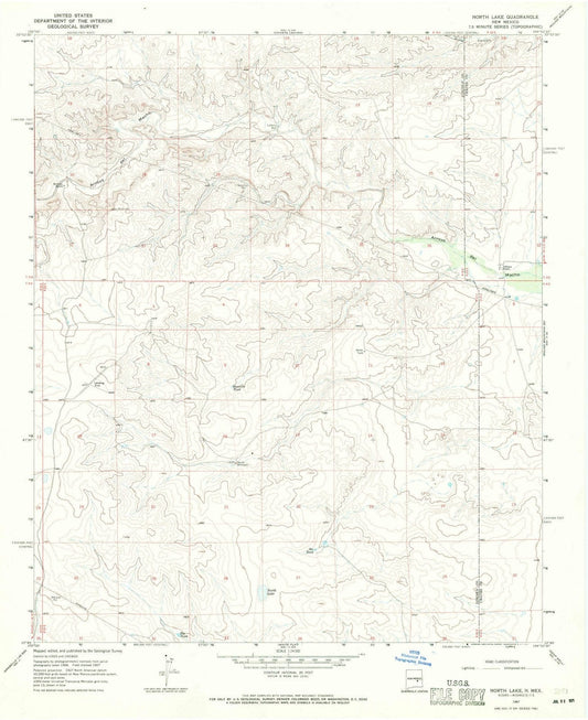 1967 North Lake, NM - New Mexico - USGS Topographic Map