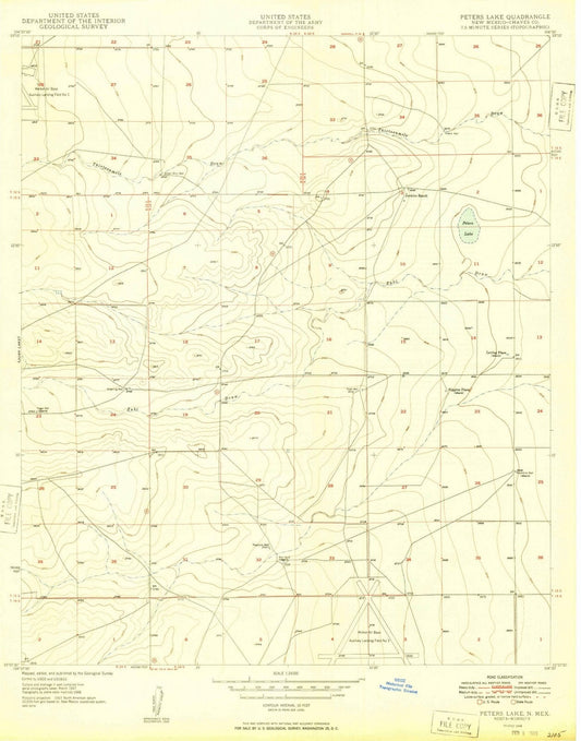 1949 Peters Lake, NM - New Mexico - USGS Topographic Map