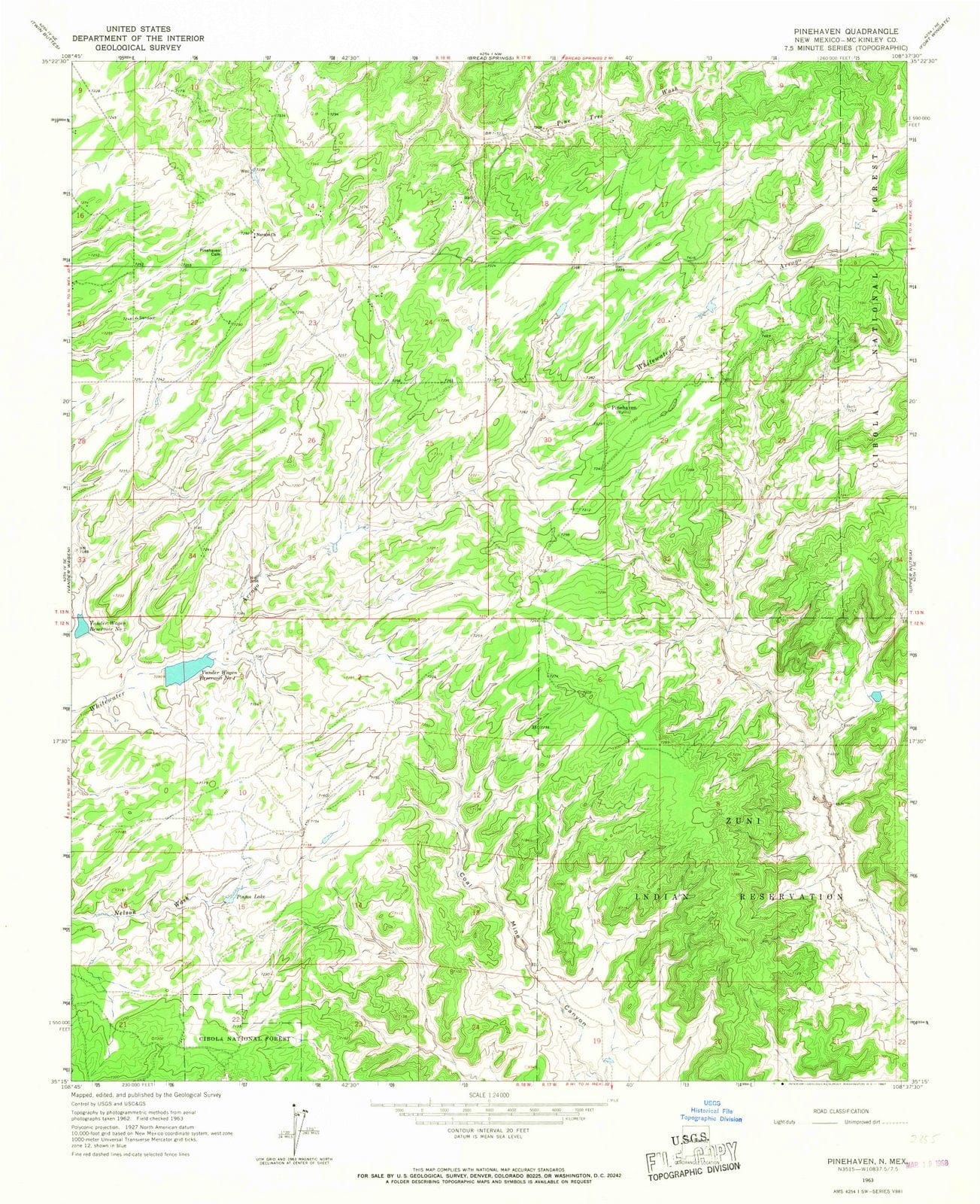 1963 Pinehaven, NM - New Mexico - USGS Topographic Map
