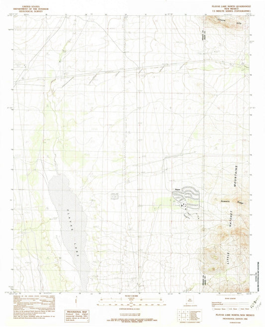 1982 Playas Lake North, NM - New Mexico - USGS Topographic Map