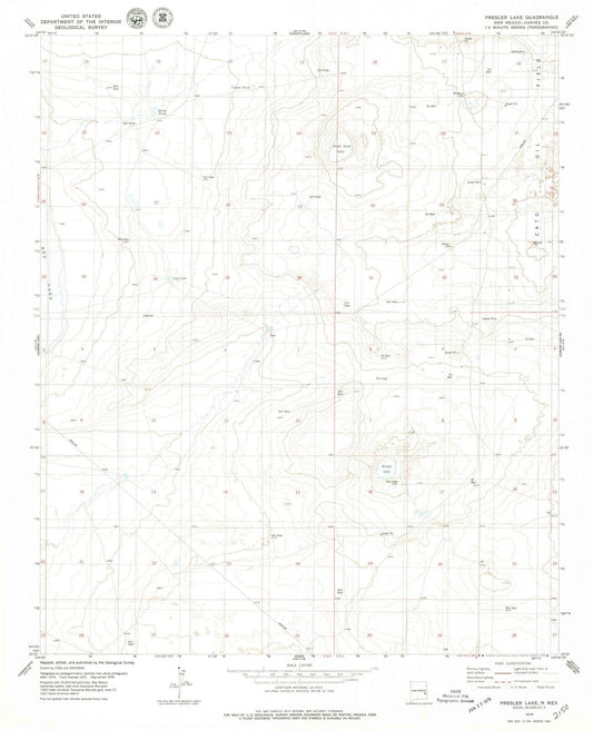 1978 Presler Lake, NM - New Mexico - USGS Topographic Map