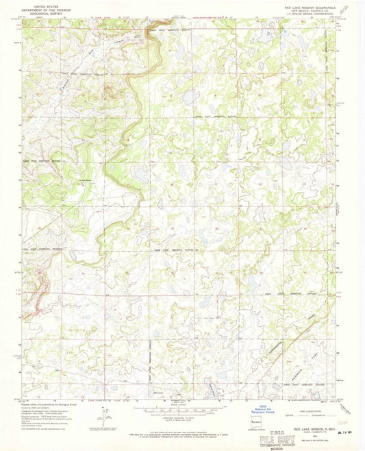 1967 Red Lake Mission, NM - New Mexico - USGS Topographic Map
