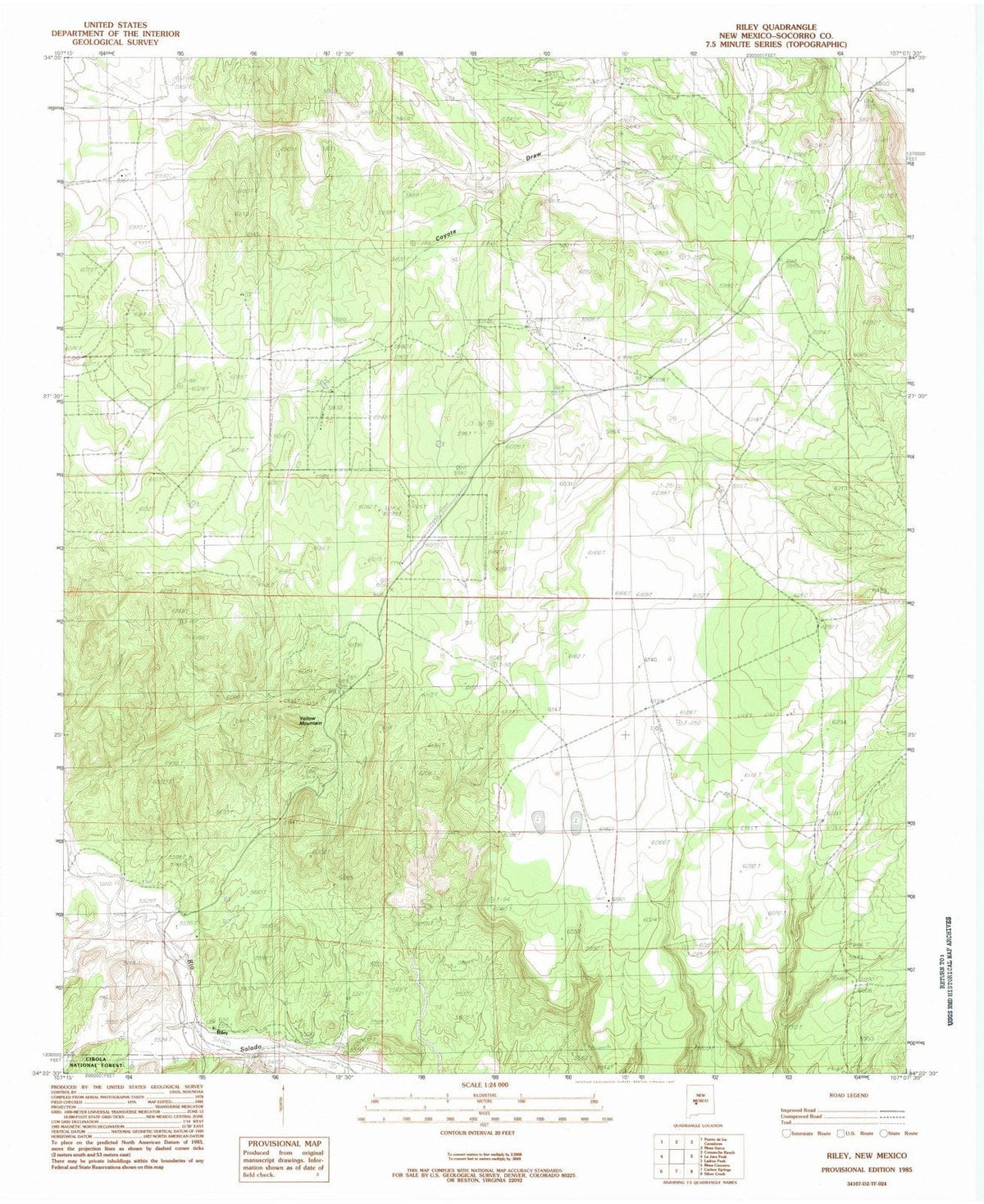 1985 Riley, NM - New Mexico - USGS Topographic Map