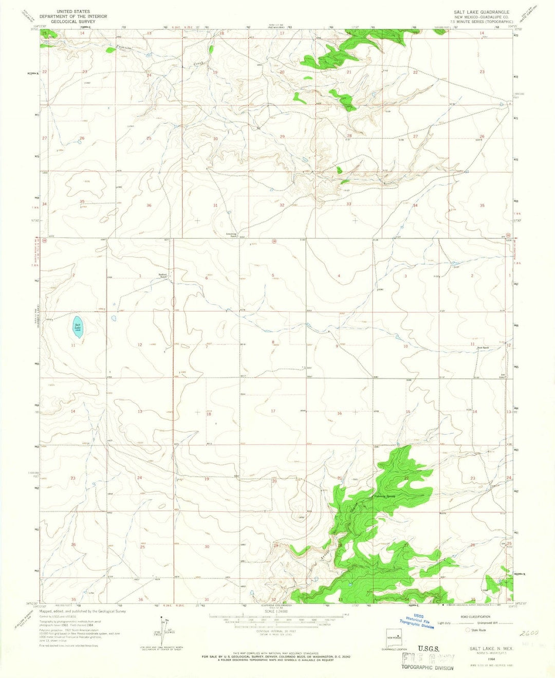 1964 Salt Lake, NM - New Mexico - USGS Topographic Map