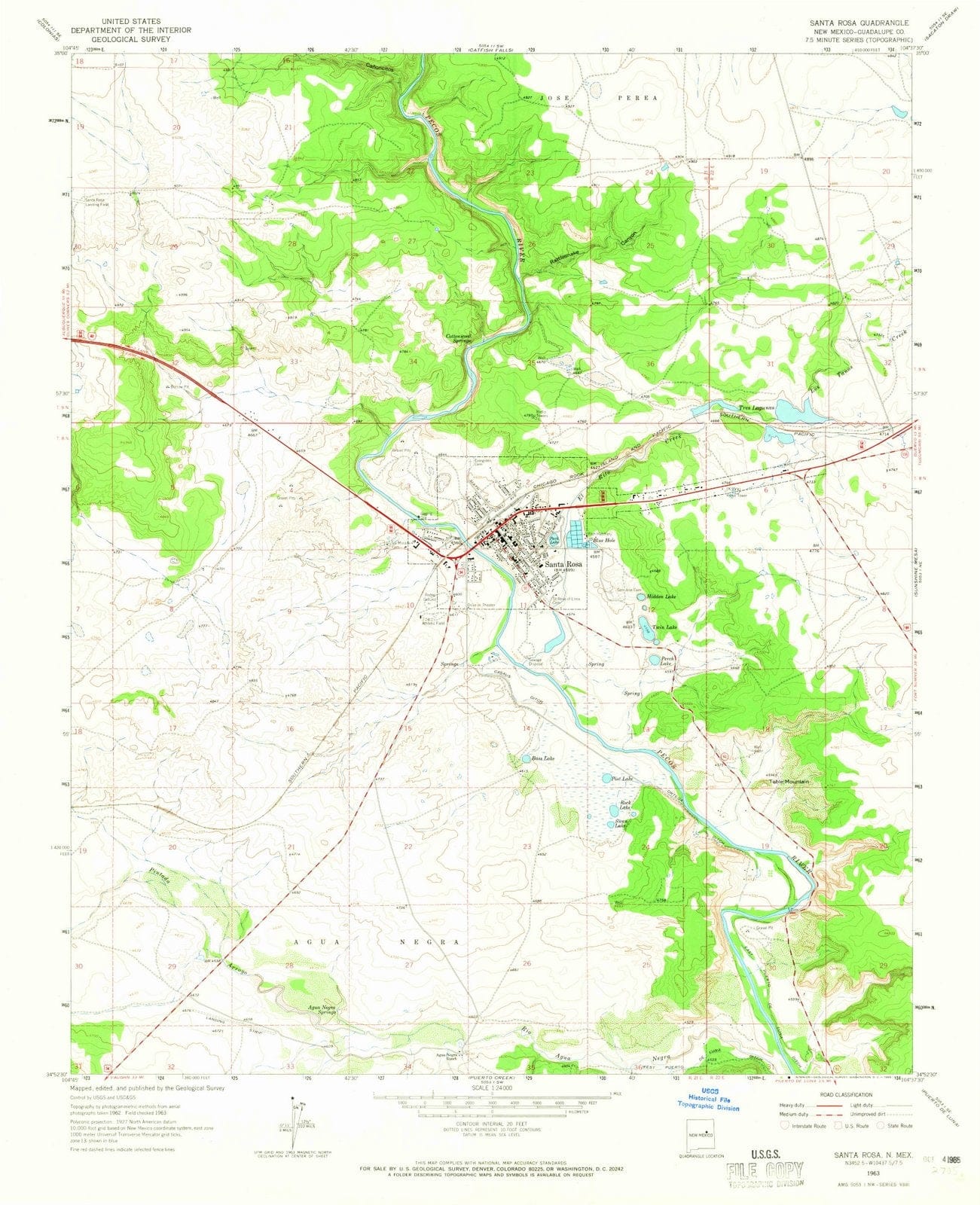1963 Santa Rosa, NM - New Mexico - USGS Topographic Map