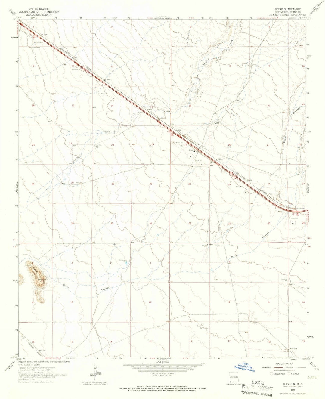 1964 Separ, NM - New Mexico - USGS Topographic Map v2