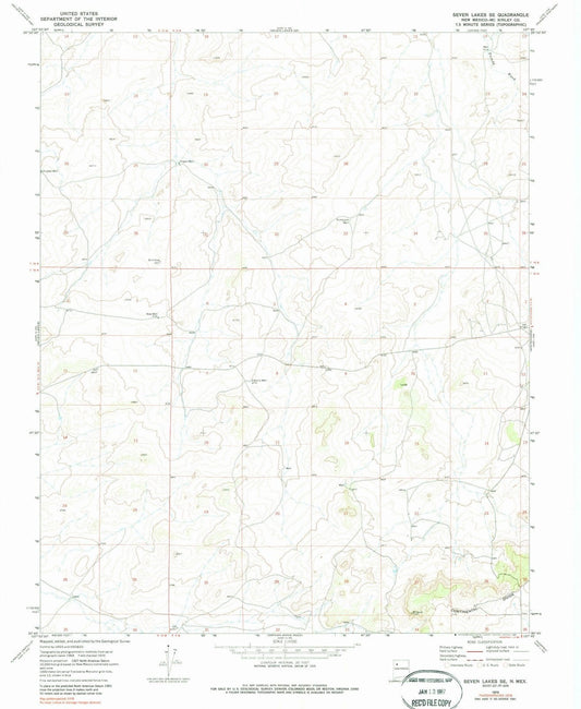 1970 Seven Lakes, NM - New Mexico - USGS Topographic Map v3