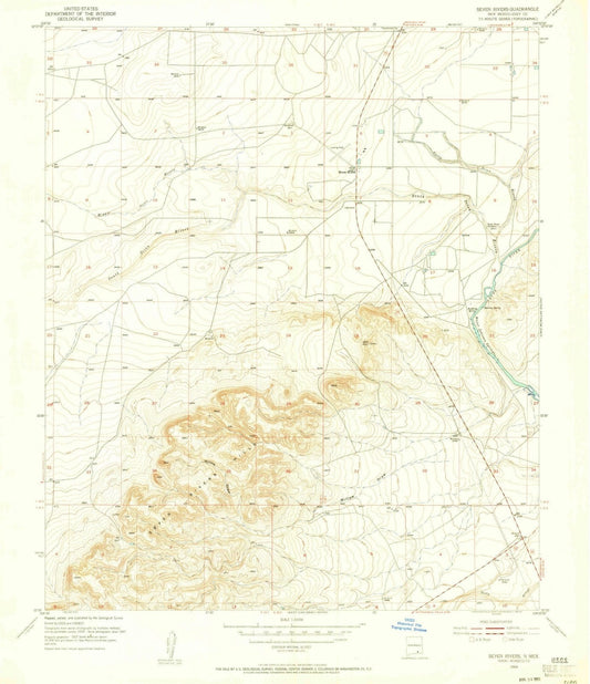 1954 Seven Rivers, NM - New Mexico - USGS Topographic Map
