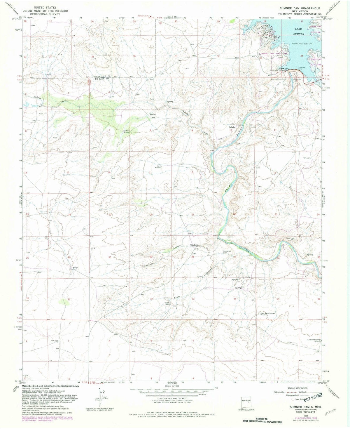 1966 Sumneram, NM - New Mexico - USGS Topographic Map