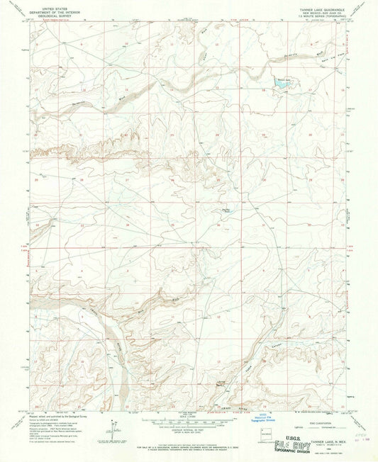 1966 Tanner Lake, NM - New Mexico - USGS Topographic Map