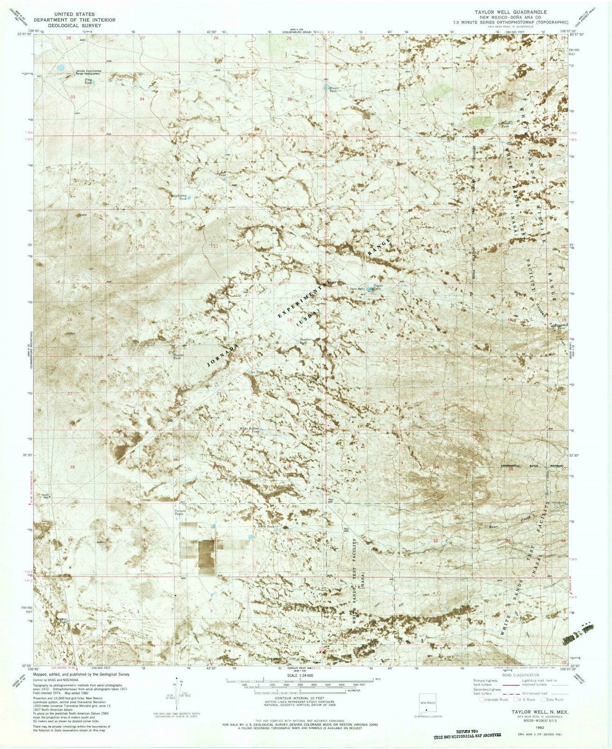1982 Taylor Well, NM - New Mexico - USGS Topographic Map