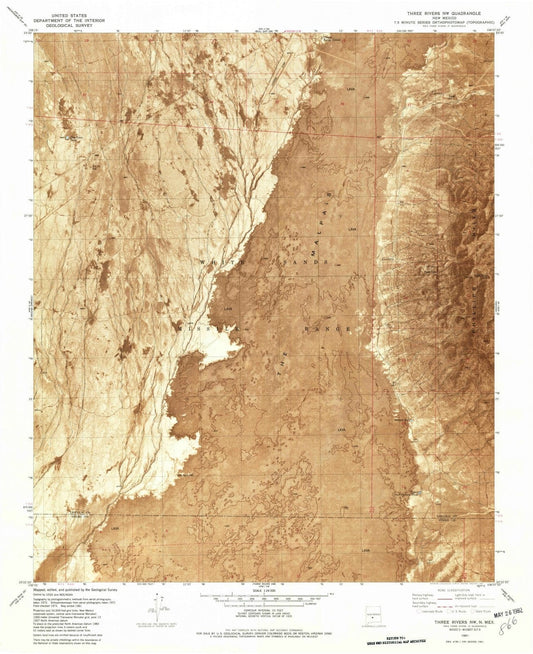 1981 Three Rivers, NM - New Mexico - USGS Topographic Map