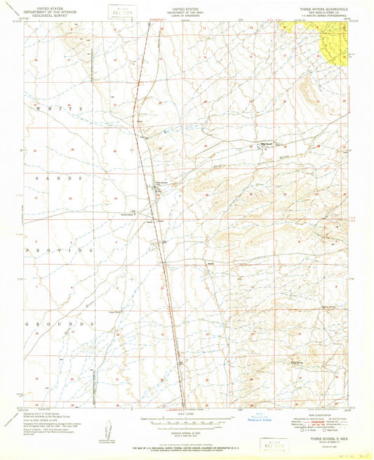1950 Three Rivers, NM - New Mexico - USGS Topographic Map