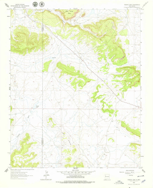 1963 Togeye Lake, NM - New Mexico - USGS Topographic Map