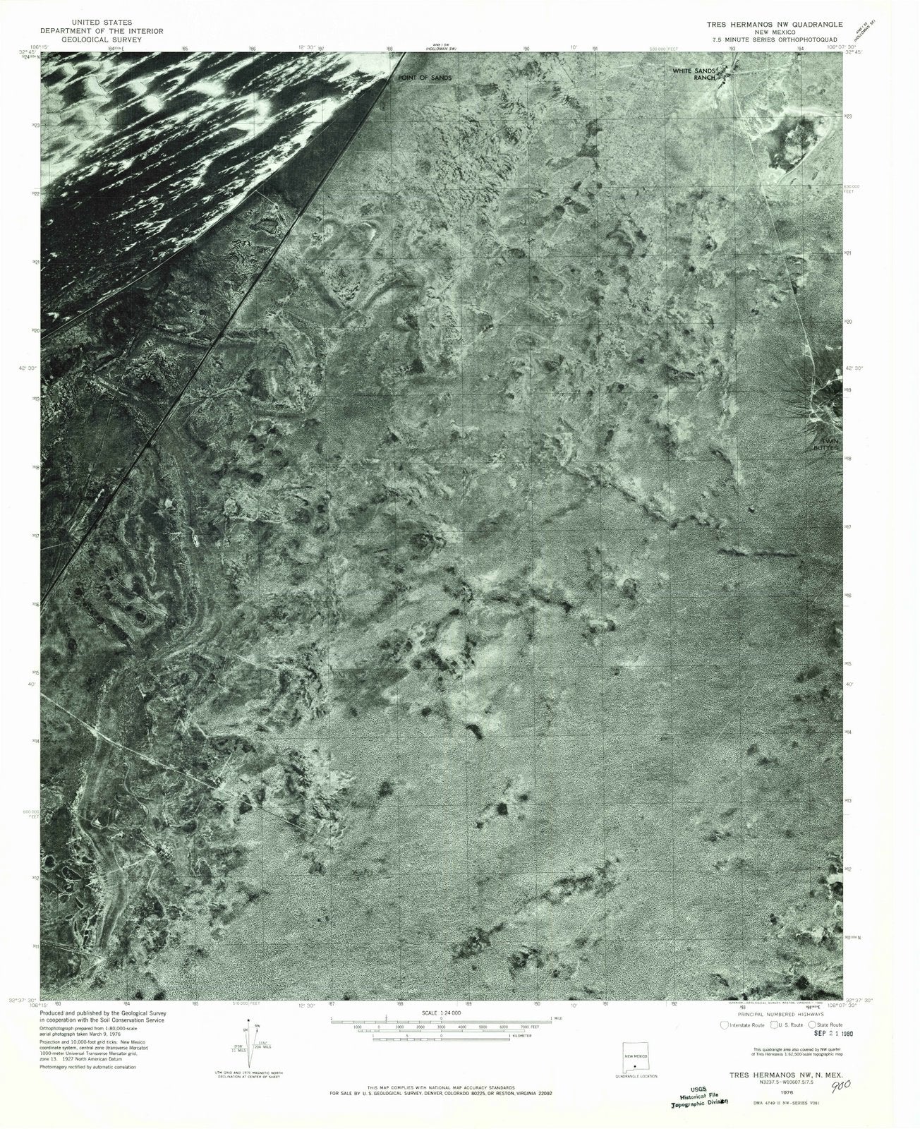 1976 Tres Hermanos, NM - New Mexico - USGS Topographic Map