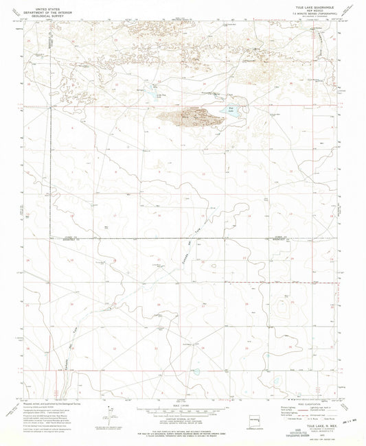 1973 Tule Lake, NM - New Mexico - USGS Topographic Map