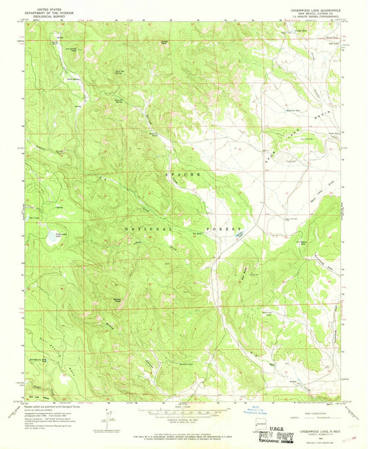 1965 Underwood Lake, NM - New Mexico - USGS Topographic Map