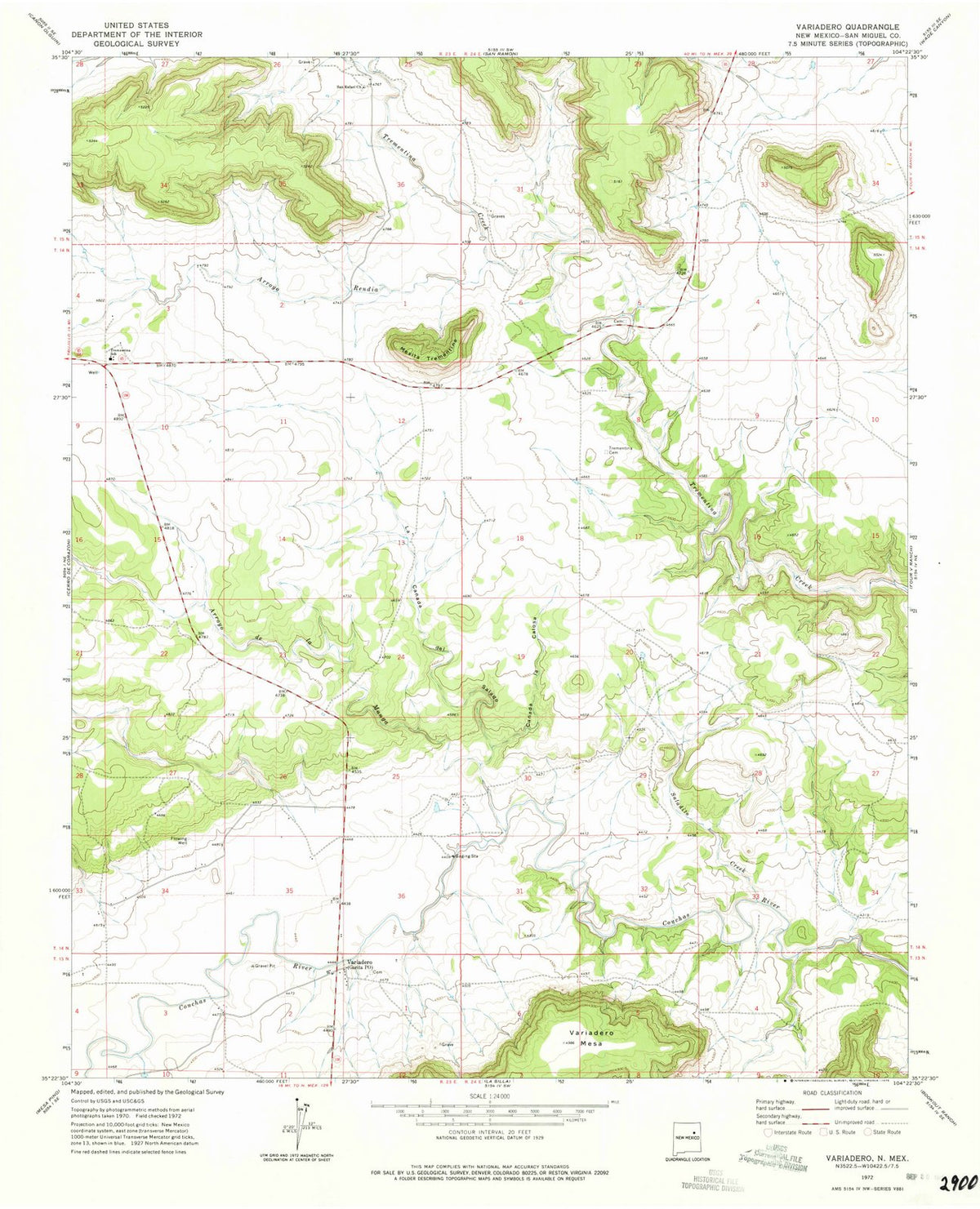 1972 Variadero, NM - New Mexico - USGS Topographic Map