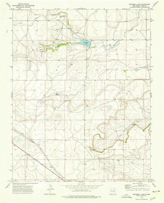 1973 Wetherly Lake, NM - New Mexico - USGS Topographic Map