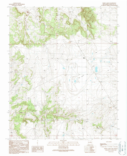 1990 White Lakes, NM - New Mexico - USGS Topographic Map