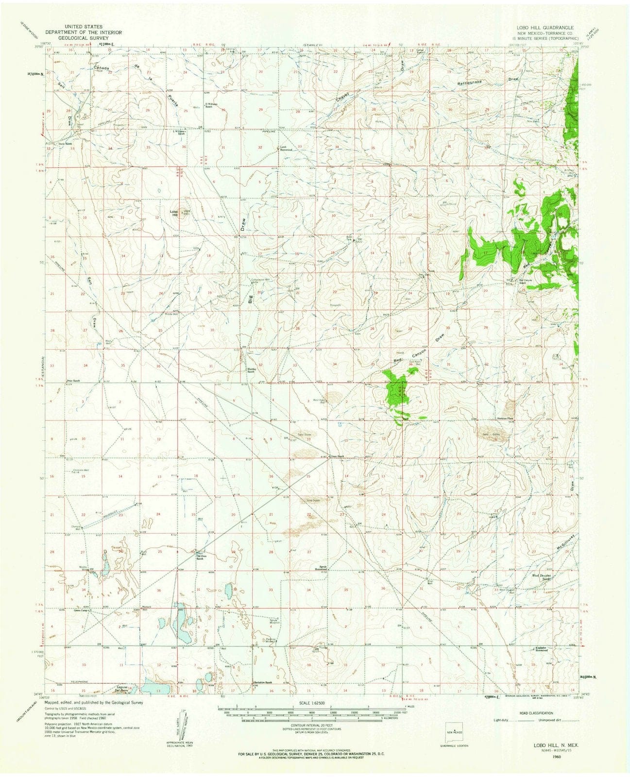 1960 Lobo Hill, NM - New Mexico - USGS Topographic Map