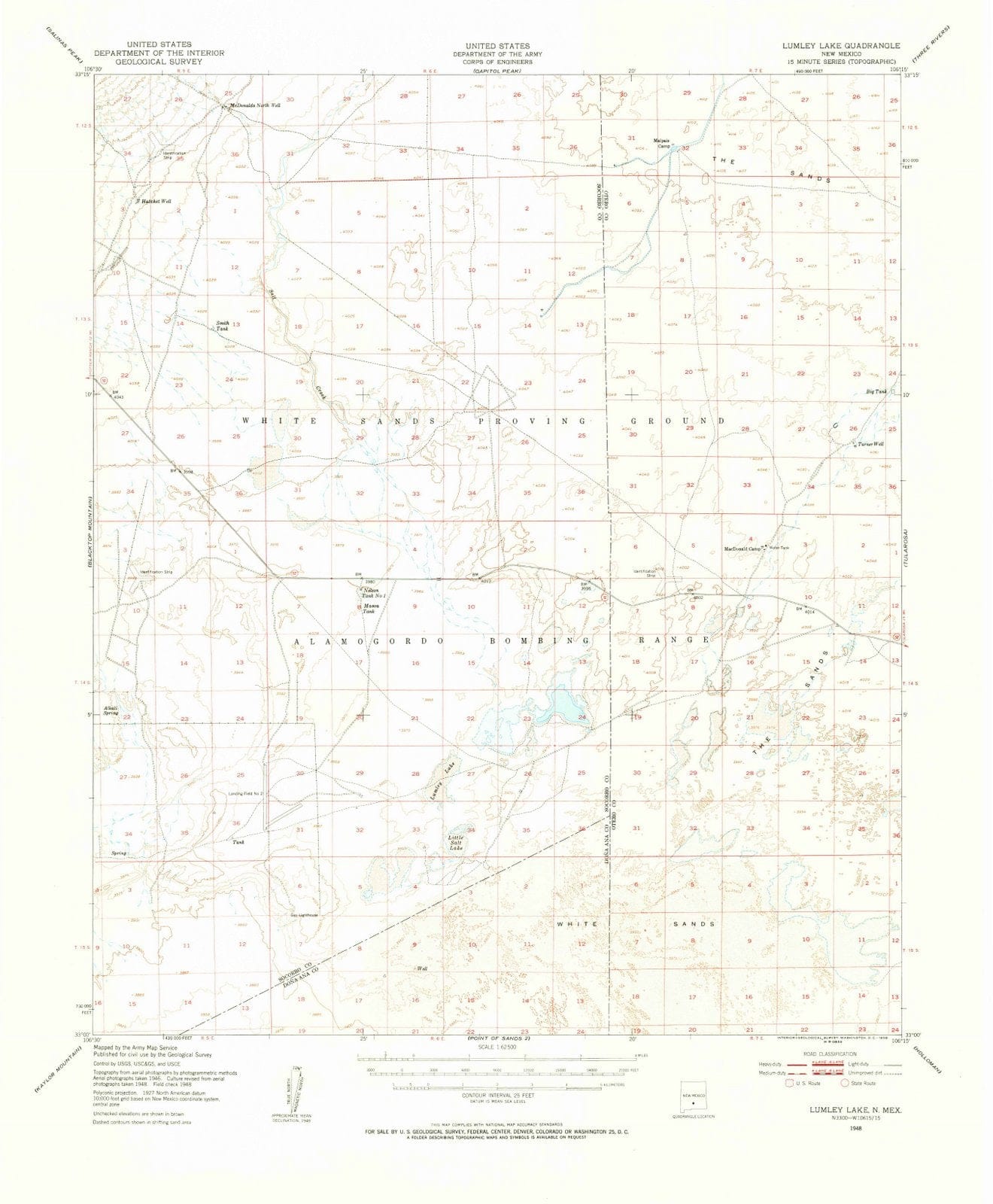 1948 Lumley Lake, NM - New Mexico - USGS Topographic Map