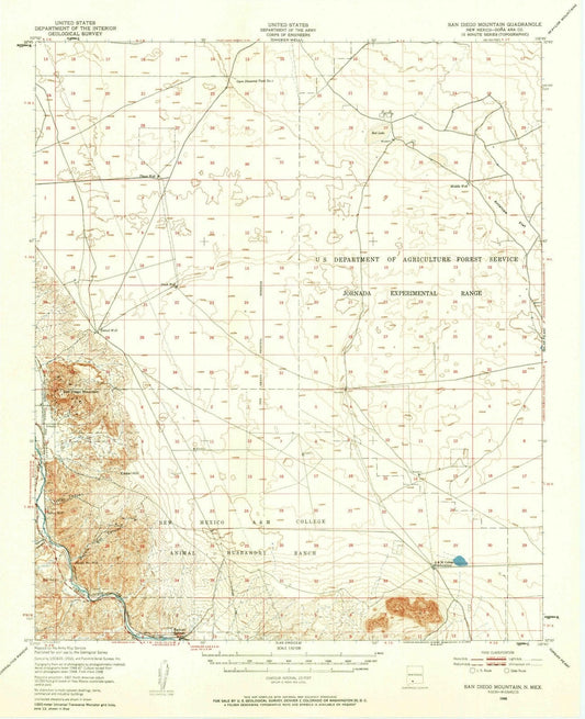 1948 Saniego Mountain, NM - New Mexico - USGS Topographic Map