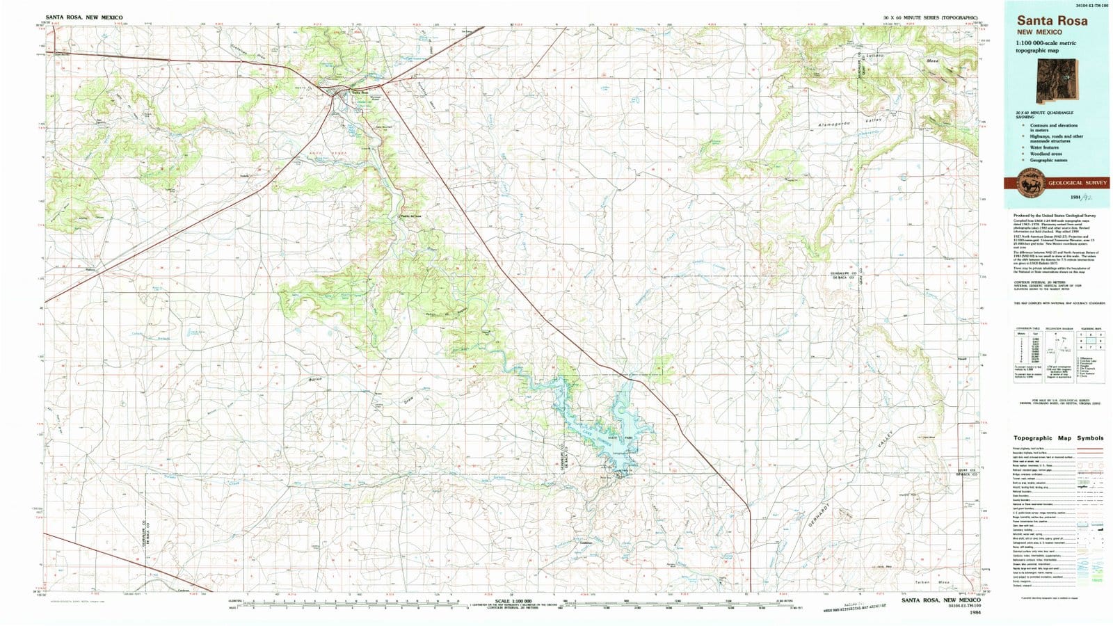 1984 Santa Rosa, NM - New Mexico - USGS Topographic Map