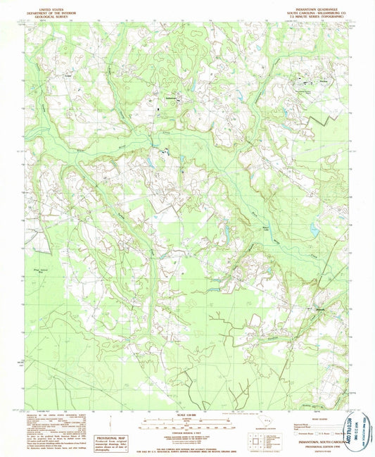1990 Indiantown, SC - South Carolina - USGS Topographic Map