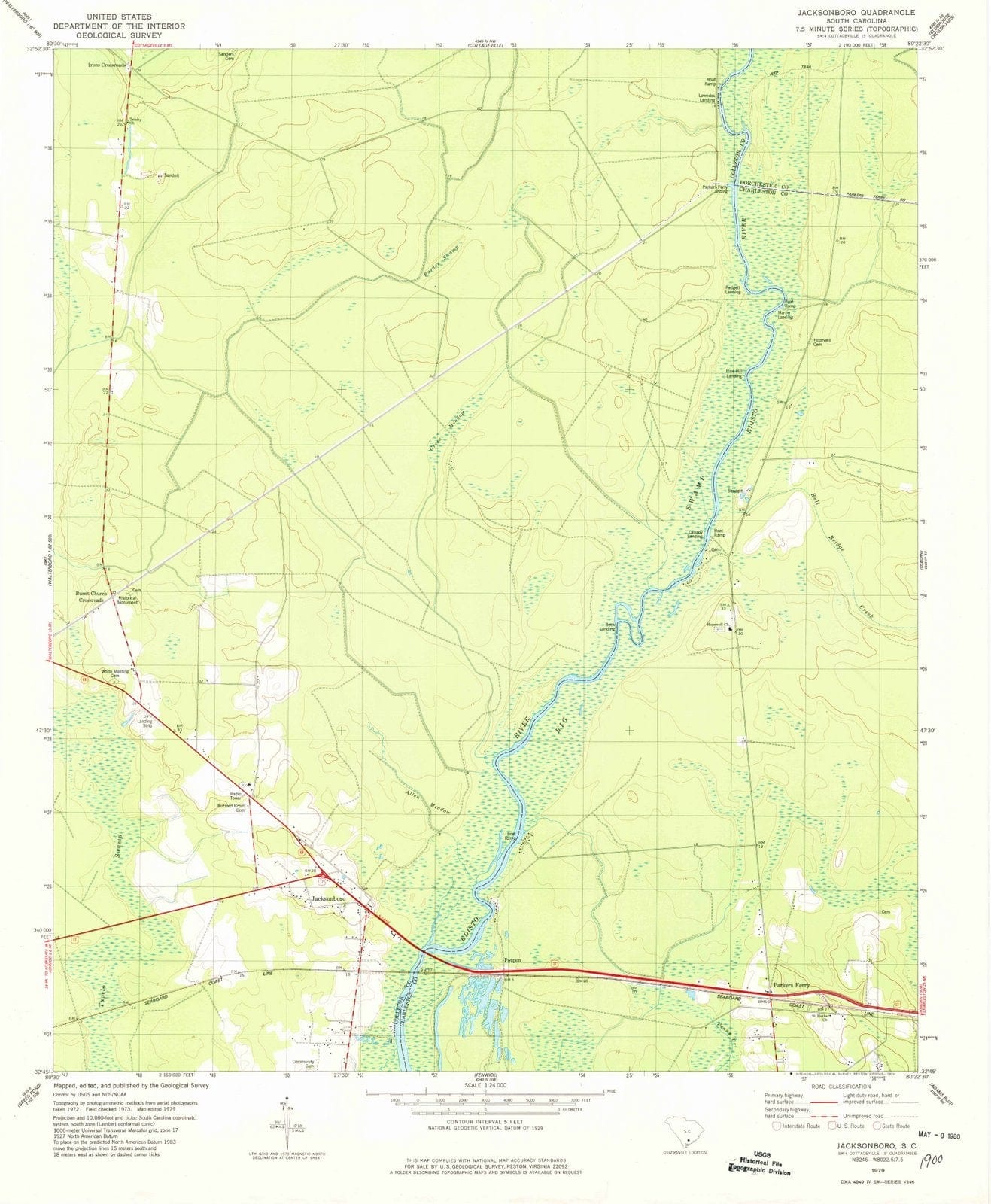 1979 Jacksonboro, SC - South Carolina - USGS Topographic Map