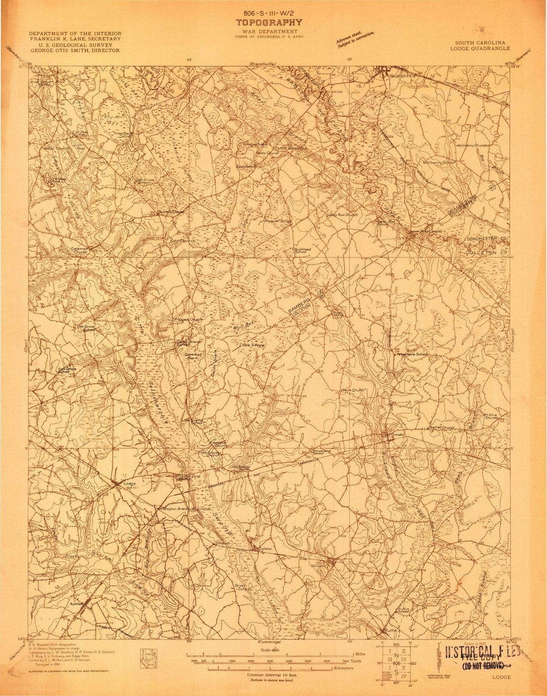 1920 Lodge, SC - South Carolina - USGS Topographic Map