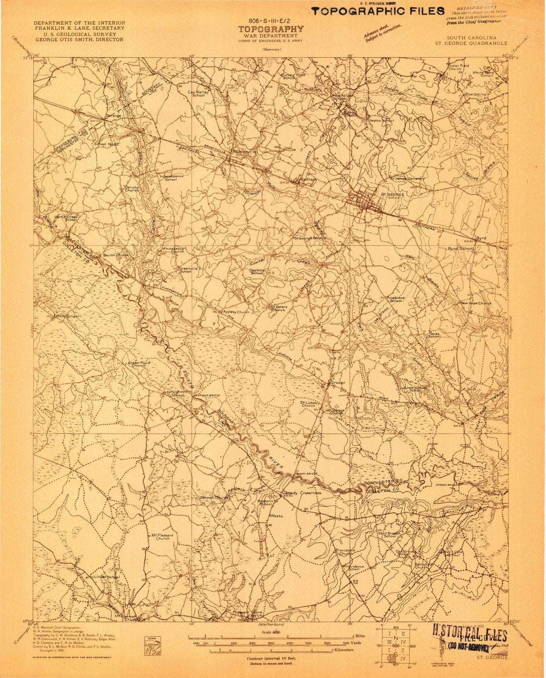1920 St. George, SC - South Carolina - USGS Topographic Map