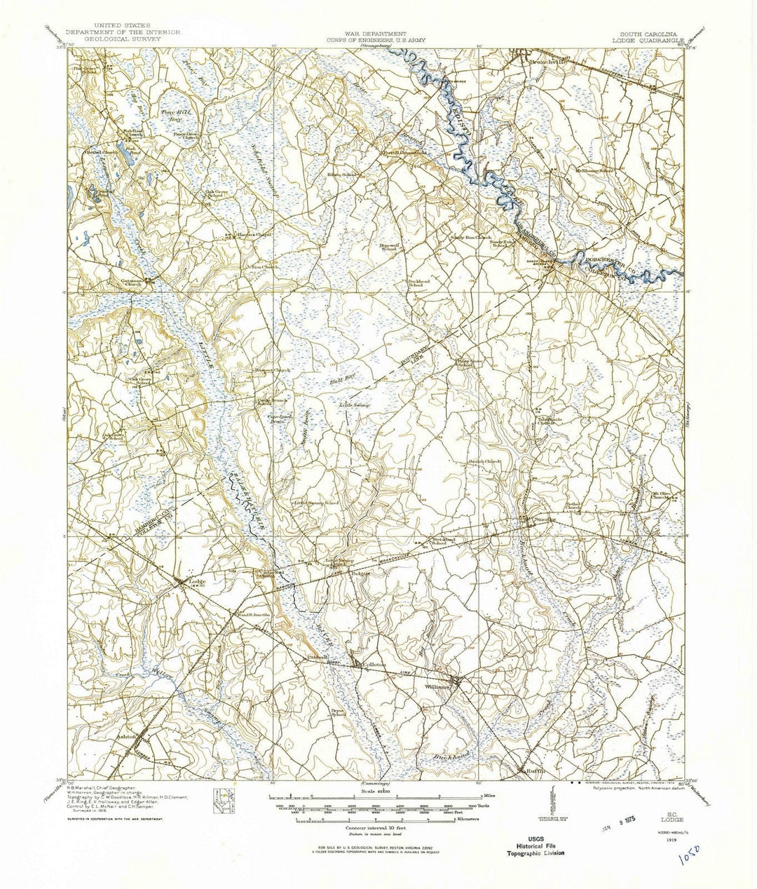 1919 Lodge, SC - South Carolina - USGS Topographic Map