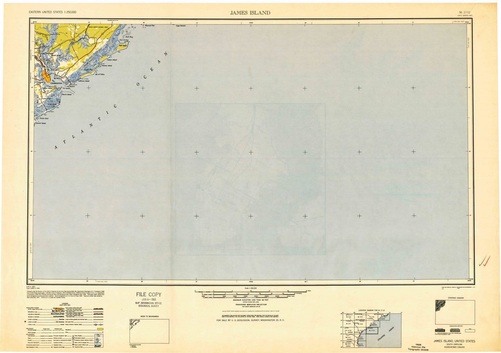 1948 James Island, SC - South Carolina - USGS Topographic Map