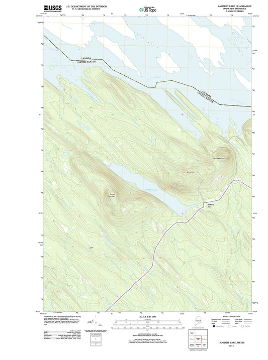 2011 Lambert Lake, ME - Maine - USGS Topographic Map