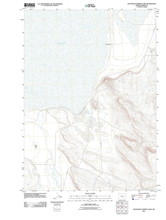 2011 Southeast Harney Lake, OR - Oregon - USGS Topographic Map