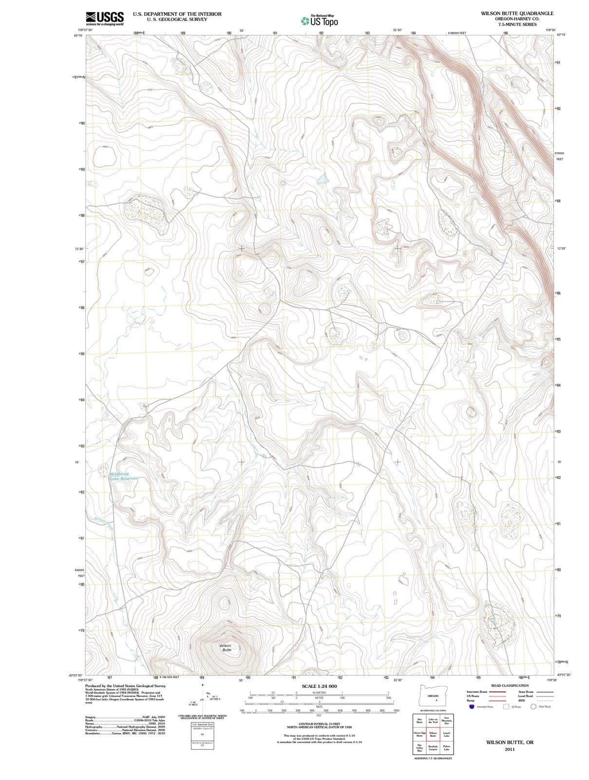 2011 Wilson Butte, OR - Oregon - USGS Topographic Map