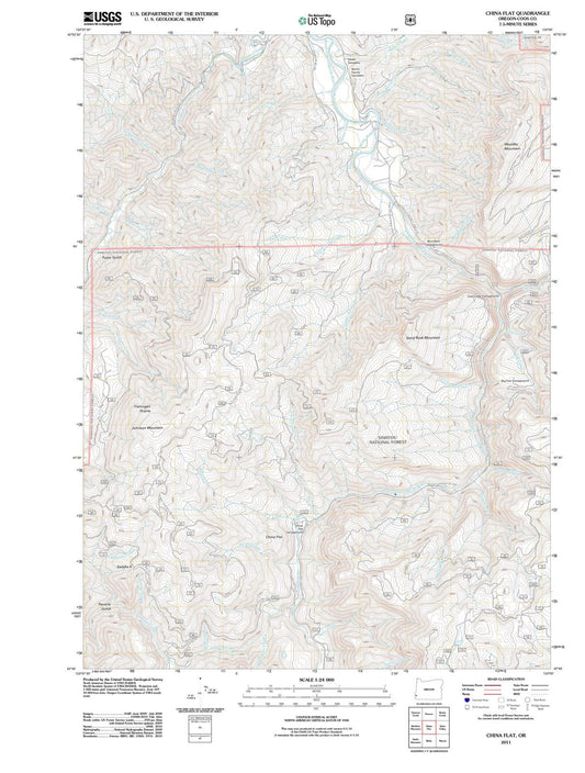 2011 China Flat, OR - Oregon - USGS Topographic Map