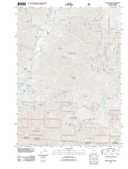 2011 Squaw Lakes, OR - Oregon - USGS Topographic Map