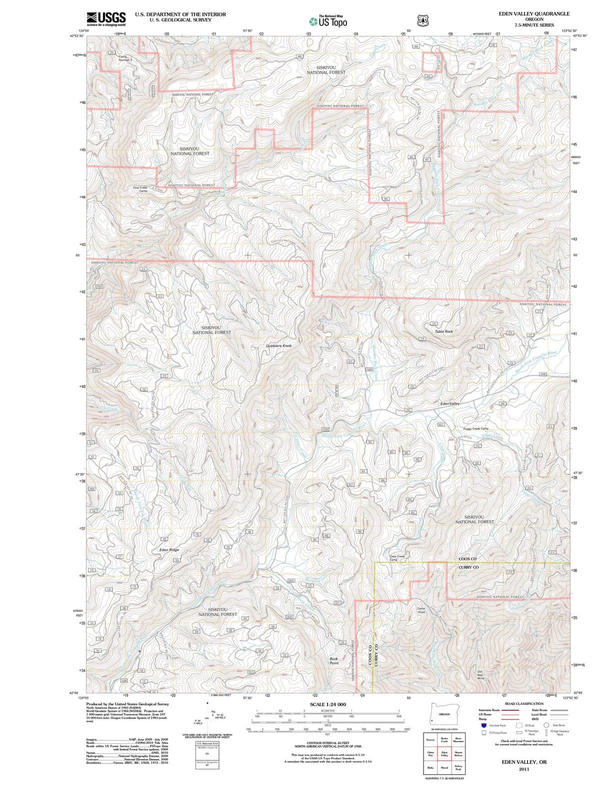 2011 Eden Valley, OR - Oregon - USGS Topographic Map