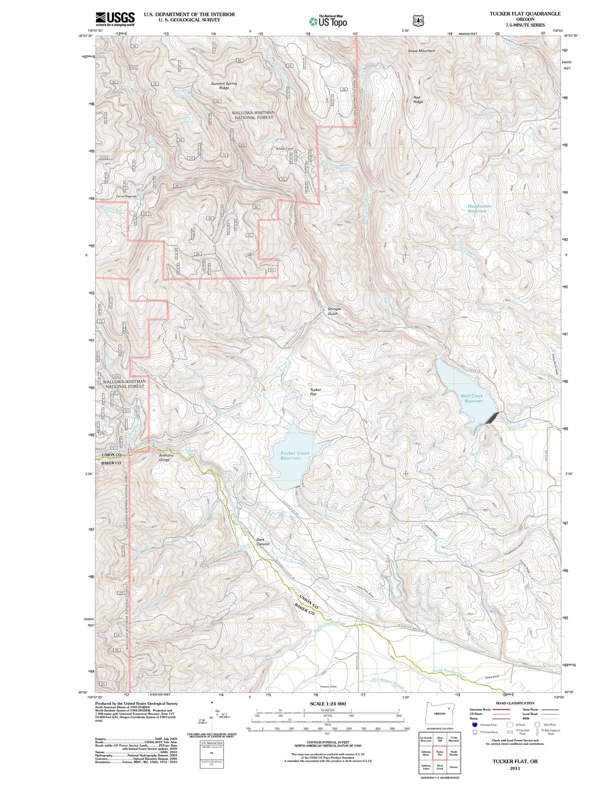 2011 Tucker Flat, OR - Oregon - USGS Topographic Map
