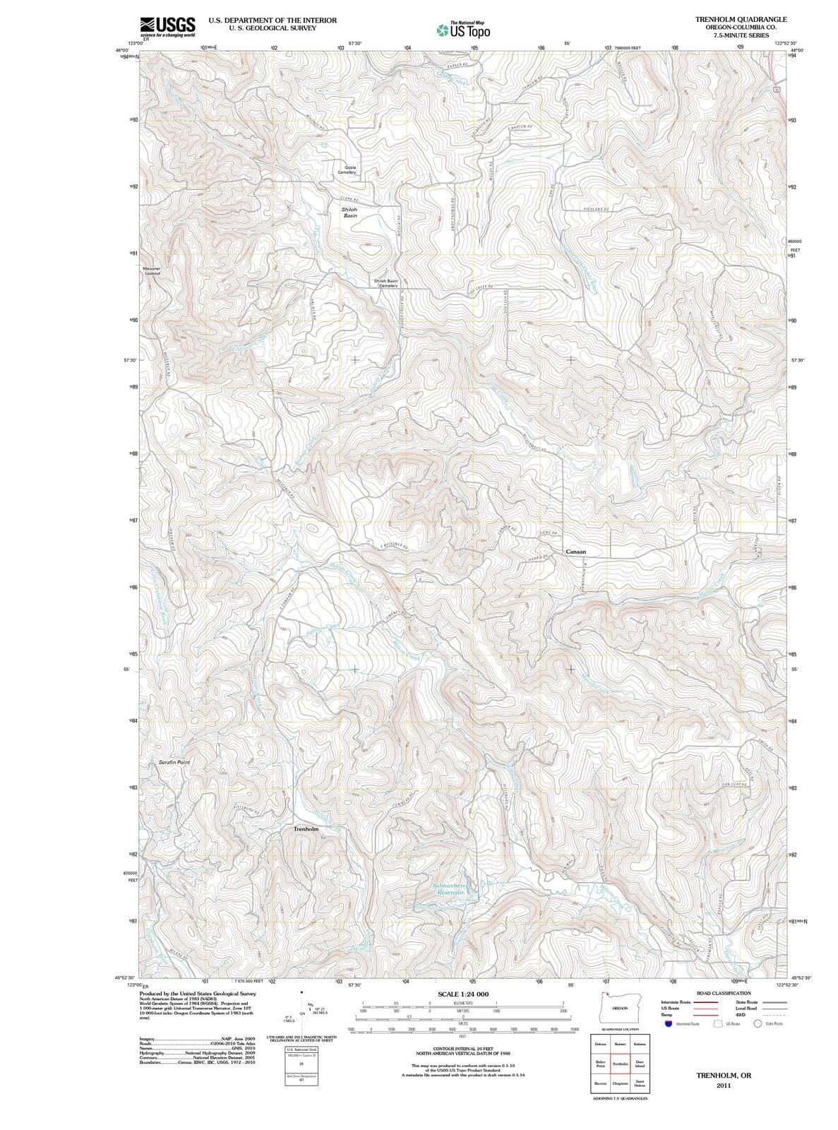 2011 Trenholm, OR - Oregon - USGS Topographic Map