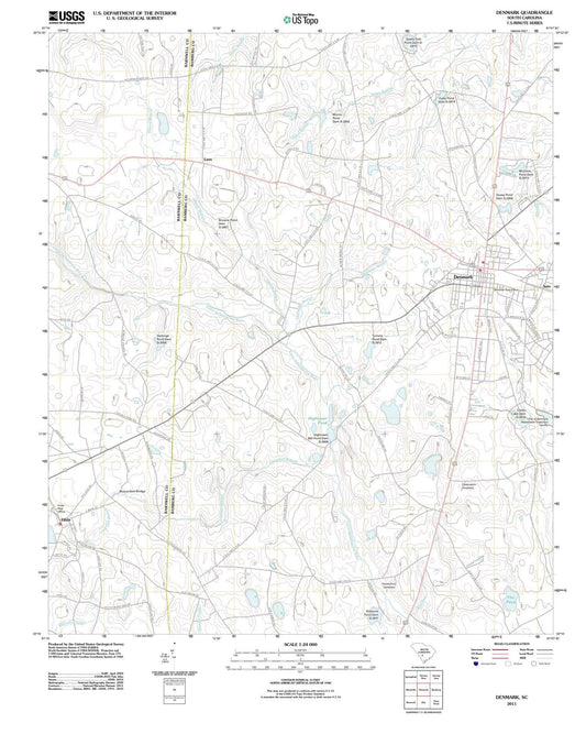 2011 Denmark, SC - South Carolina - USGS Topographic Map