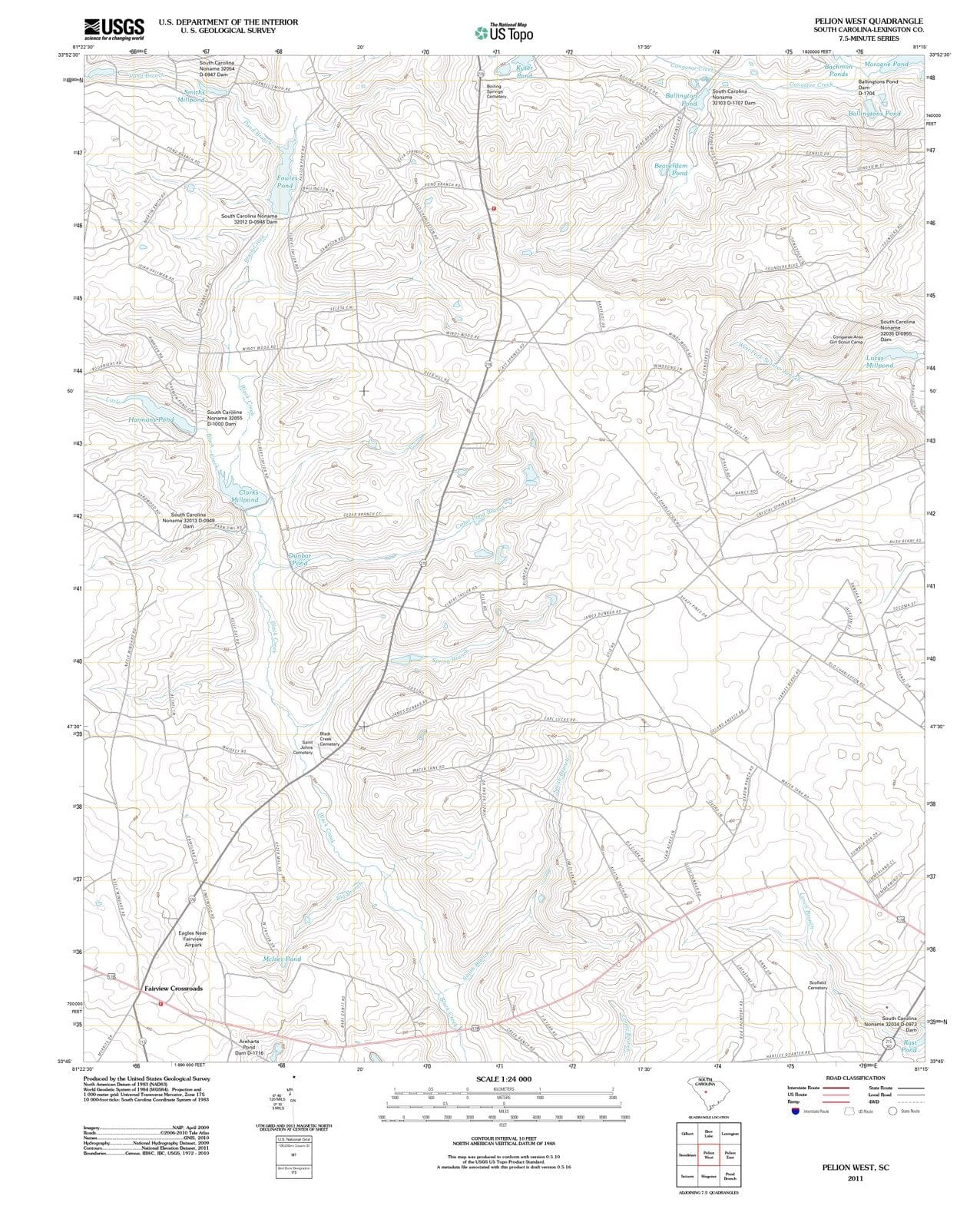 2011 Pelion West, SC - South Carolina - USGS Topographic Map