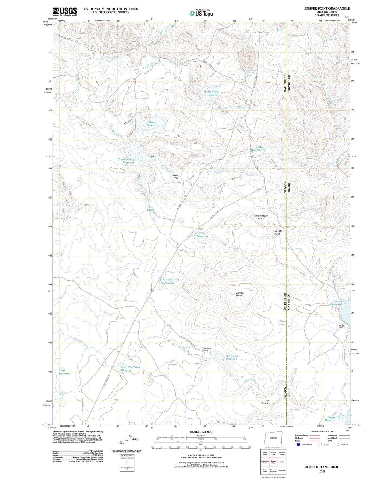 2011 Juniper Point, OR - Oregon - USGS Topographic Map